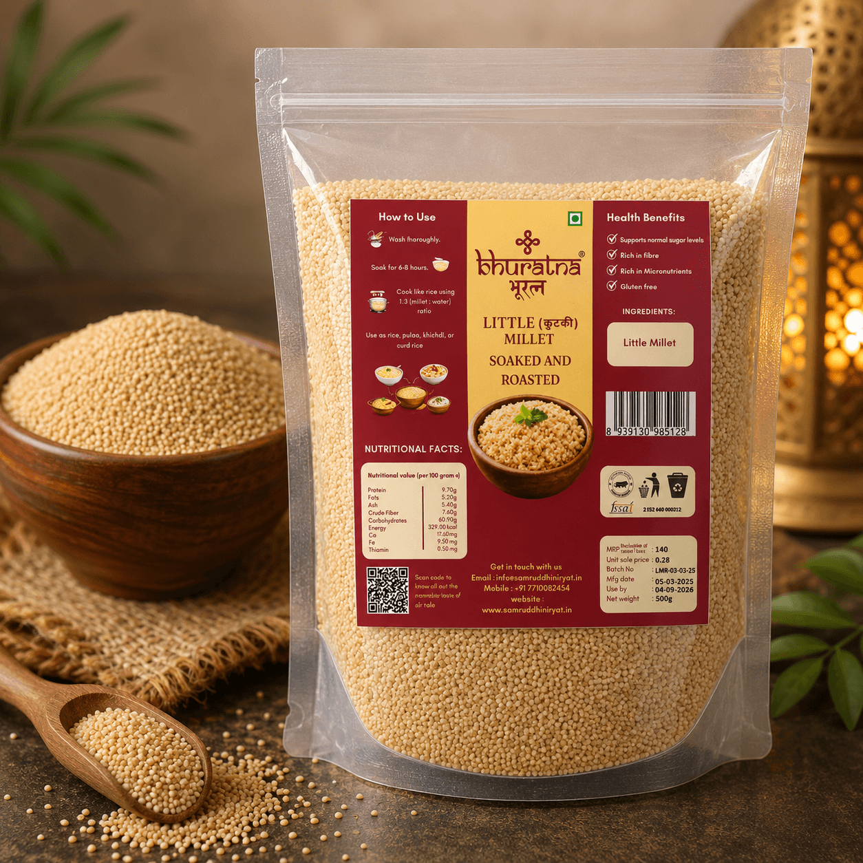 Little millet (Unpolished soaked and dried)